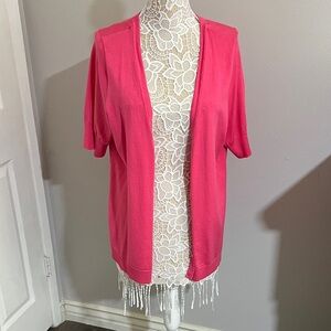 Torrid Pink Open-Front Cardigan